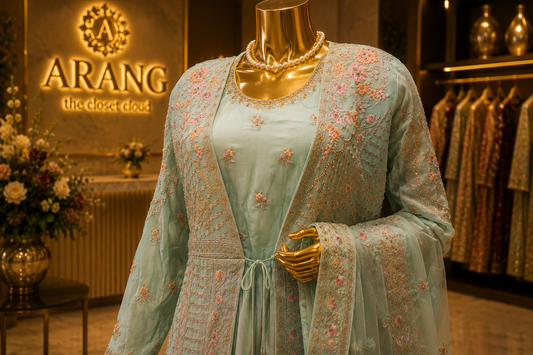 The Designer Luxury Shrug Style Ready to Wear Dress