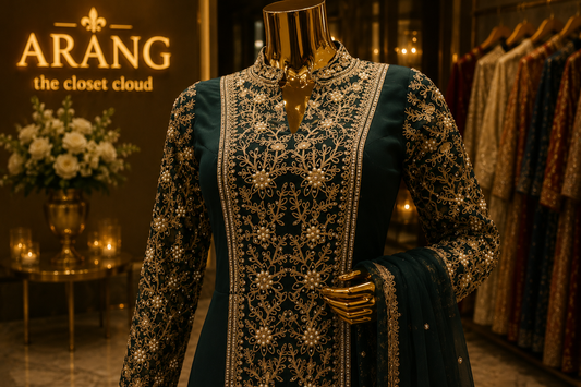 The Designer Pakistani Long Koti Style Ready to Wear Dress