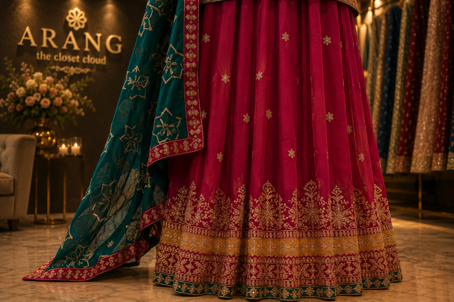 The Premium Designer Pakistani Shirt Style Ready to Wear Sharara Dress