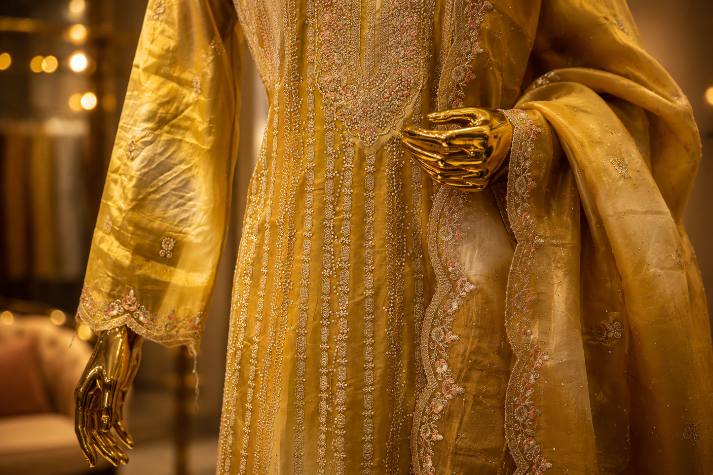 The Premium Designer Pakistani Frock Style Double Shaded Ready to Wear Dress