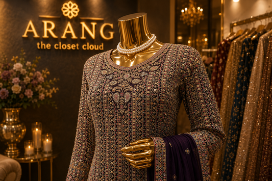 The Elegant Premium Luxury Designer Frock Style Ready To Wear Dress