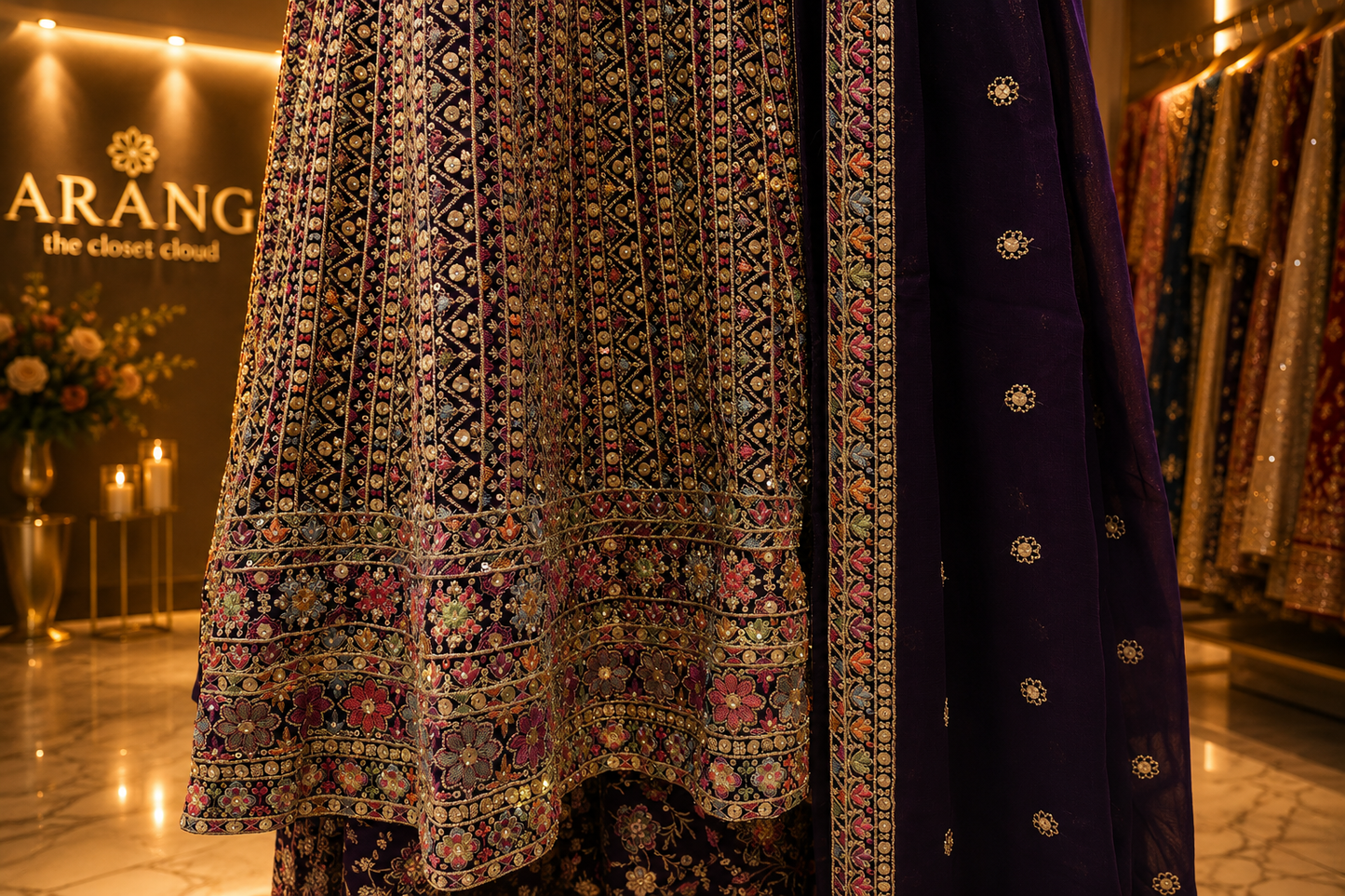 The Elegant Premium Luxury Designer Frock Style Ready To Wear Dress