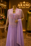 The Premium Elegant Designer Cape Gown Style Ready to Wear Dress