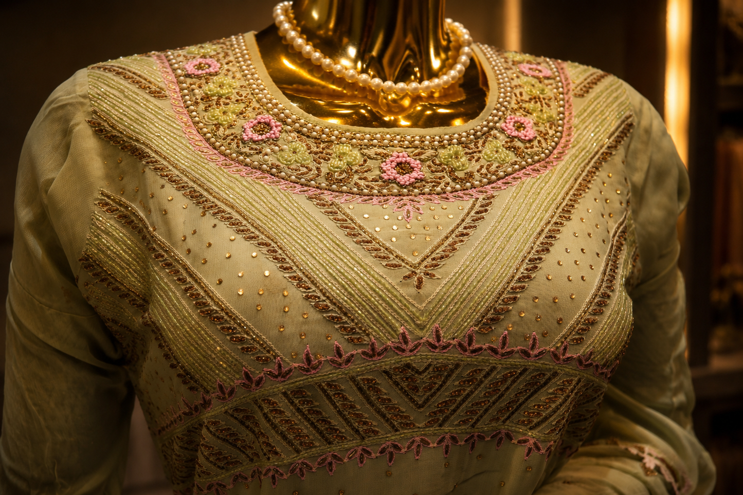 The Premium Pakistani Designer Semi-Stitched Style Dress