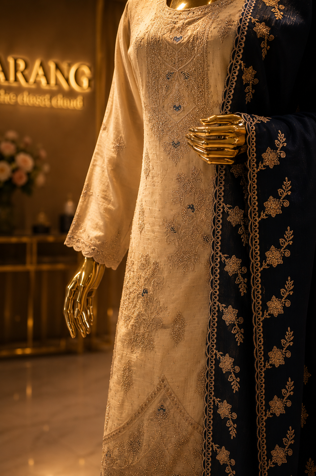 "The Designer Pakistani Elegant Shirt Style Ready To Wear Dress