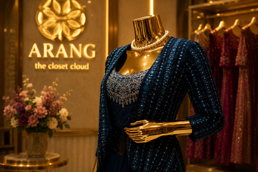 The Premium Designer Western Blouse With Koti Ready to Wear Sharara Dress