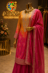 The Designer Pakistani Double Shaded Frock Style Ready To Wear Dress