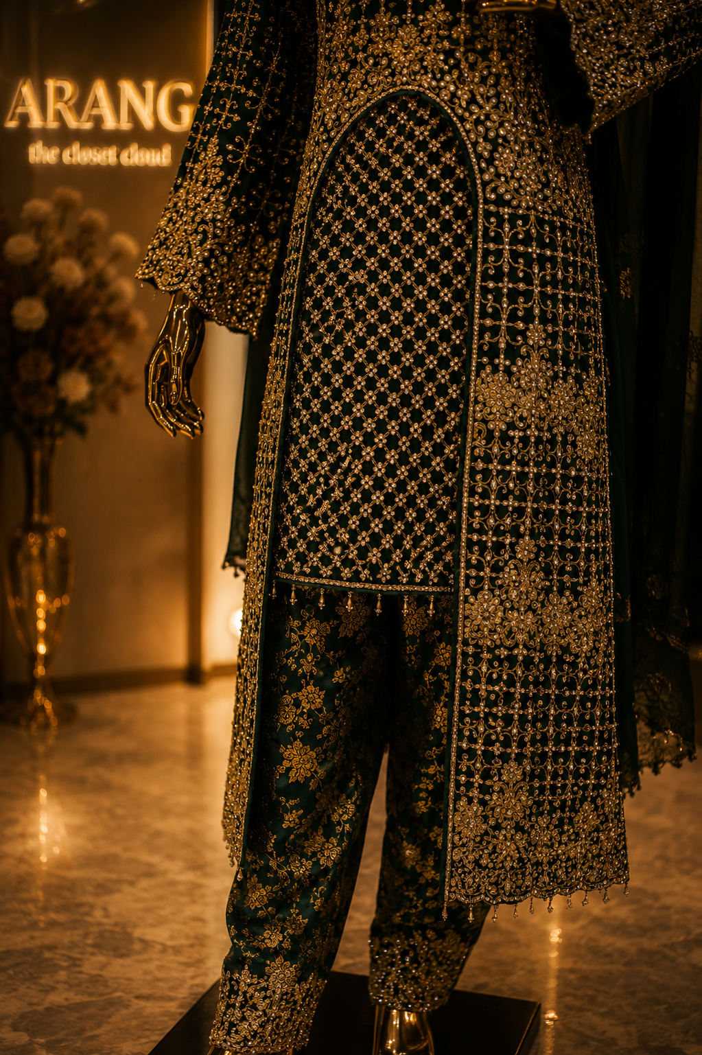 The Elegant Pakistani Pattern Designer Semi-Stitched Dress