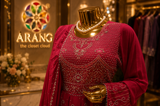 The Premium Designer Frock Style Ready to Wear Sharara Dress