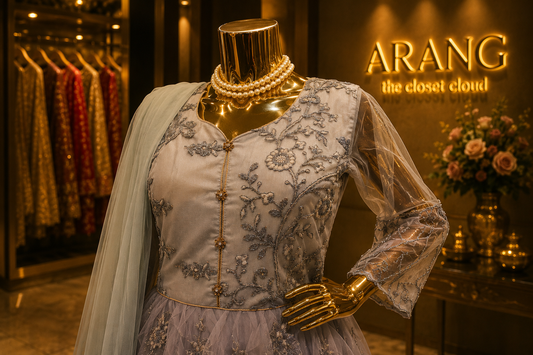 The Premium Designer Long Frock Style Ready To Wear Dress