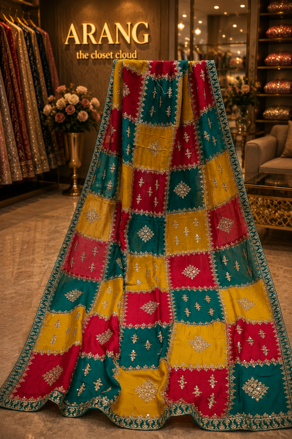 The Premium Designer Elegant Dress Material Suit With Heavy Dupatta