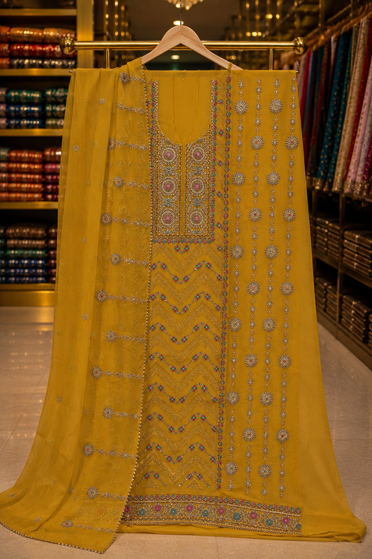 The Elegant Premium Pakistani Designer Dress Material Suit