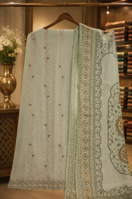 The Elegant Designer Dress Material Suit