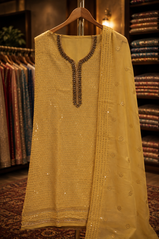 The Elegant Pakistani Dress Material Suit
