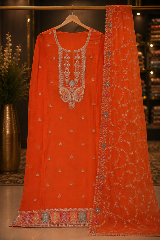 The Premium Designer Pakistani Dress Material Suit
