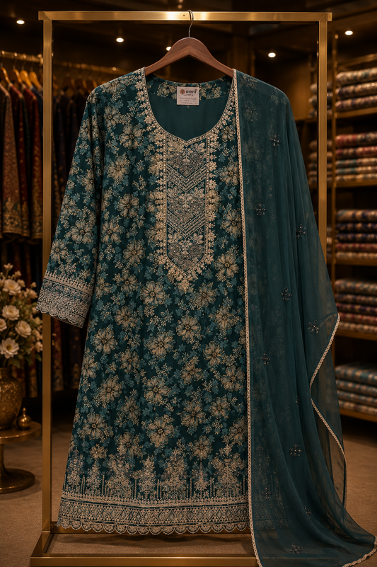 The Designer Wear Style Dress Material Suit