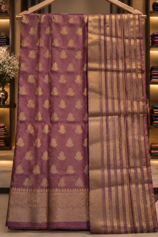 The Premium Designer Banarasi Tissue Silk Dress Material Suit