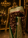 “The Deep Maroon & Emerald Green" Premium Banarasi Silk Saree