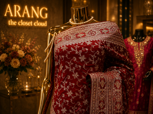 “The Royal Maroon” Premium Banarasi Silk Saree
