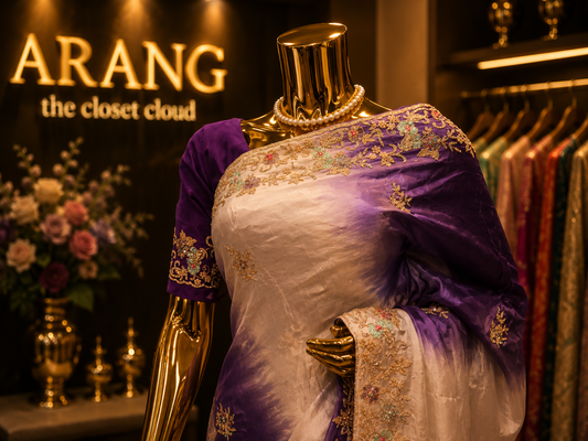 “The Exquisite Purple Shaded” Premium Designer Saree