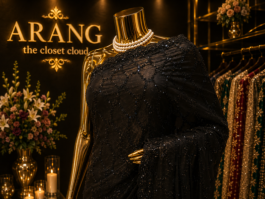 “The Pure Black” Premium Designer Saree