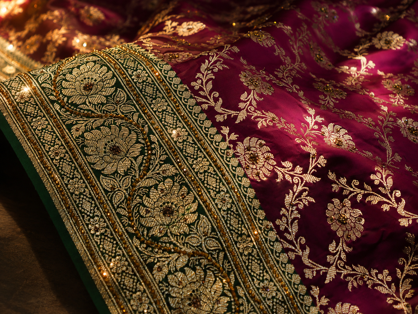 “The Magenta” Premium Banarasi Silk Saree