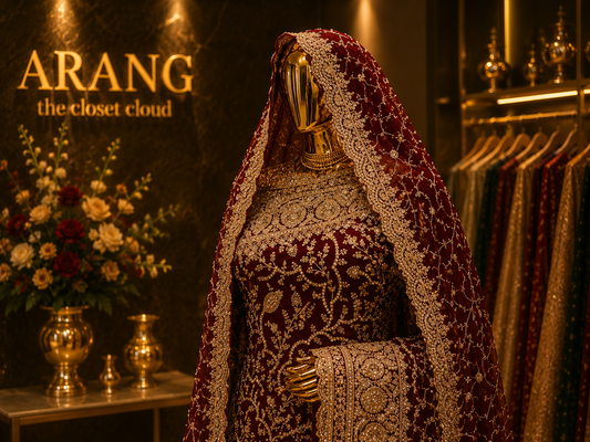 “The Royal Maroon” Vol 2 Premium Designer Saree with Veil