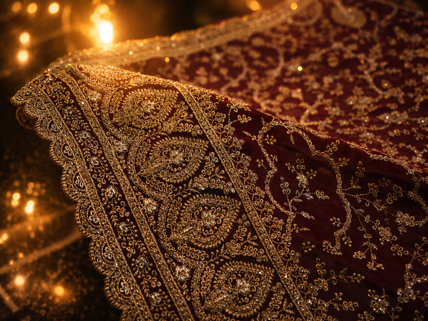“The Royal Maroon” Vol 2 Premium Designer Saree with Veil