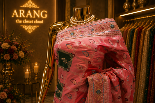 "The Cocktail Pink" Premium Handcrafted Banarasi Silk Saree