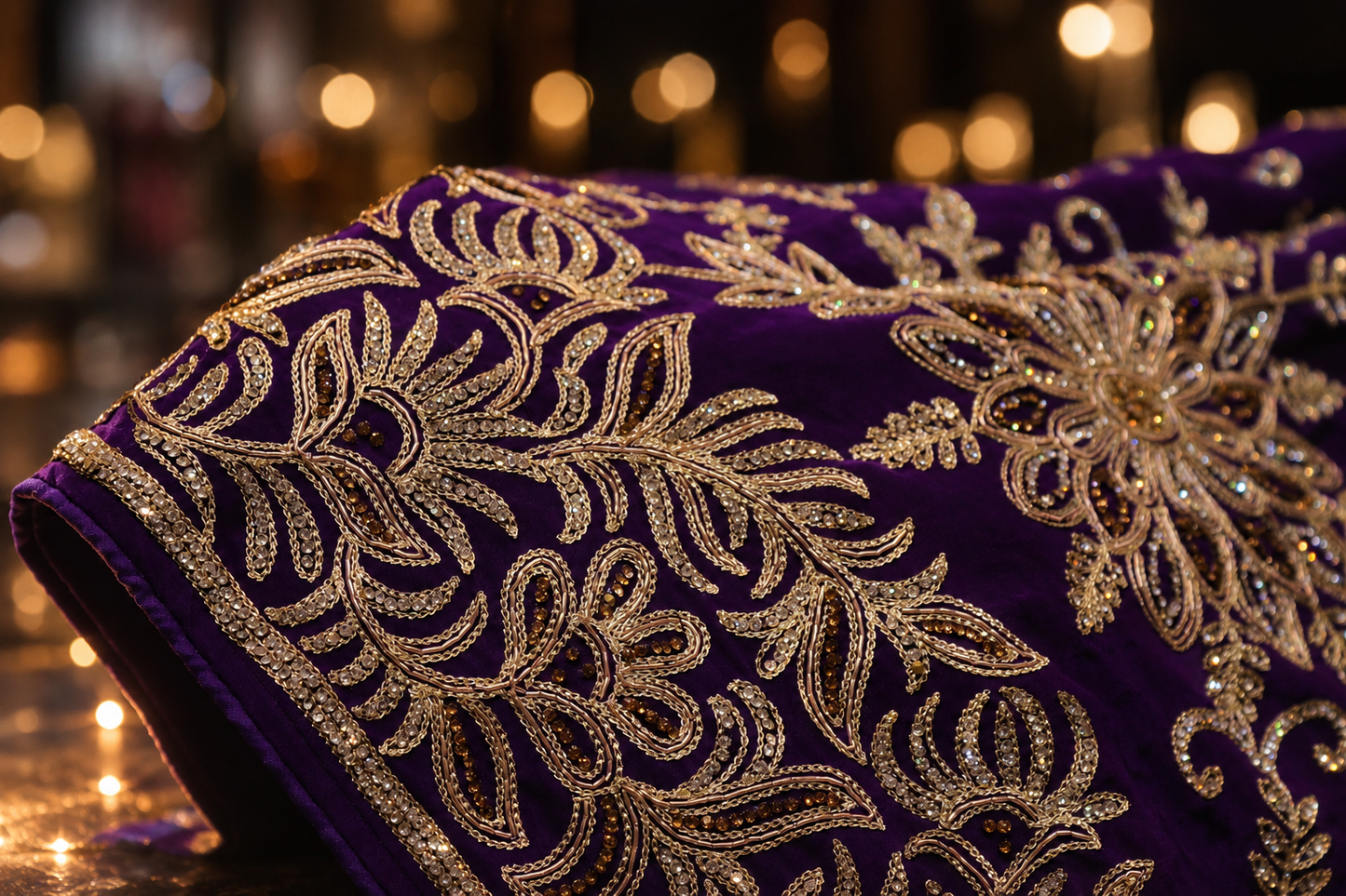"The Regal Royal Purple" Luxurious wedding Wear Saree