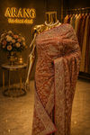 “The Burnt Copper" Luxurious Wedding Wear Saree