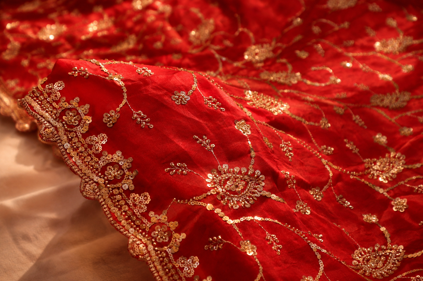“The Pure Red” Premium Designer Bridal Saree