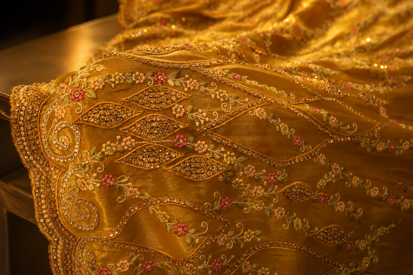 "The Persian Gold" Premium Designer Saree
