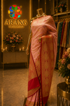 "The Pink & Red" Premium Banarasi Silk Saree