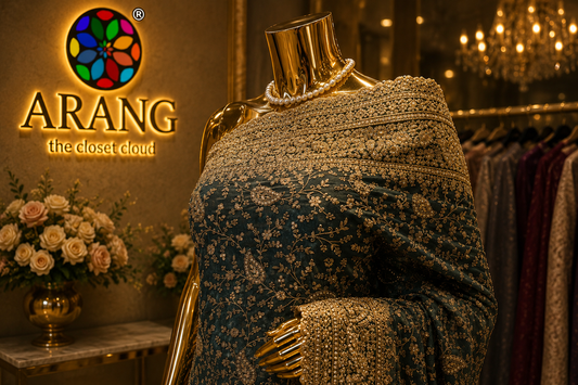"The Dusty Green" Premium Designer Saree