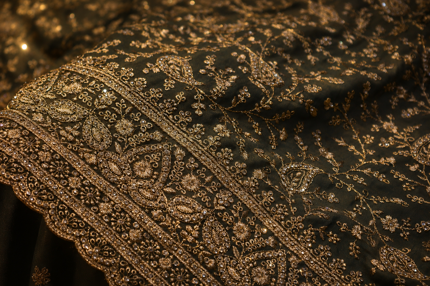 "The Dusty Green" Premium Designer Saree