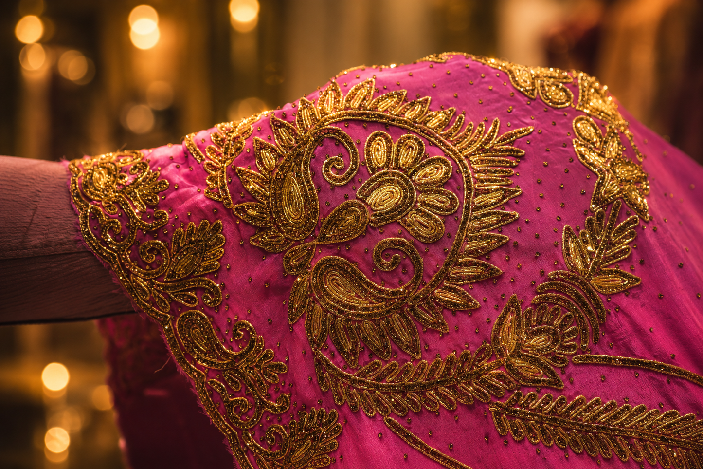 "The Magenta Pink" Premium Handcrafted Designer Saree