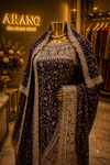 “The Deep Wine” Premium Designer Saree with Veil