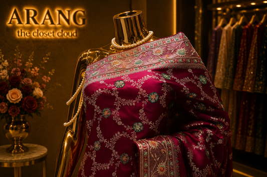 "The Russian Violet" Premium Banarasi Silk Saree
