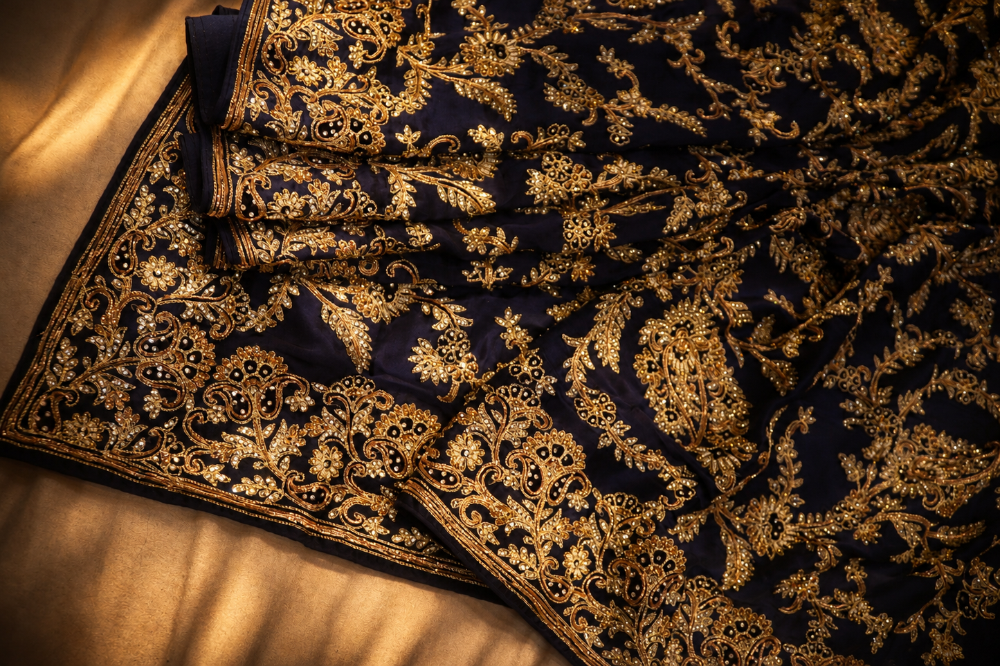“The Royal Midnight Blue" Premium Luxury Designer Saree