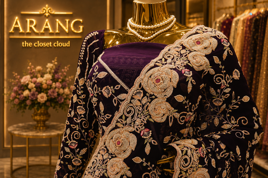 "The Russian Violet" Premium Luxury Designer Saree