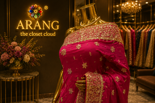 “The Fuchsia Pink" Premium Handcrafted Designer Saree