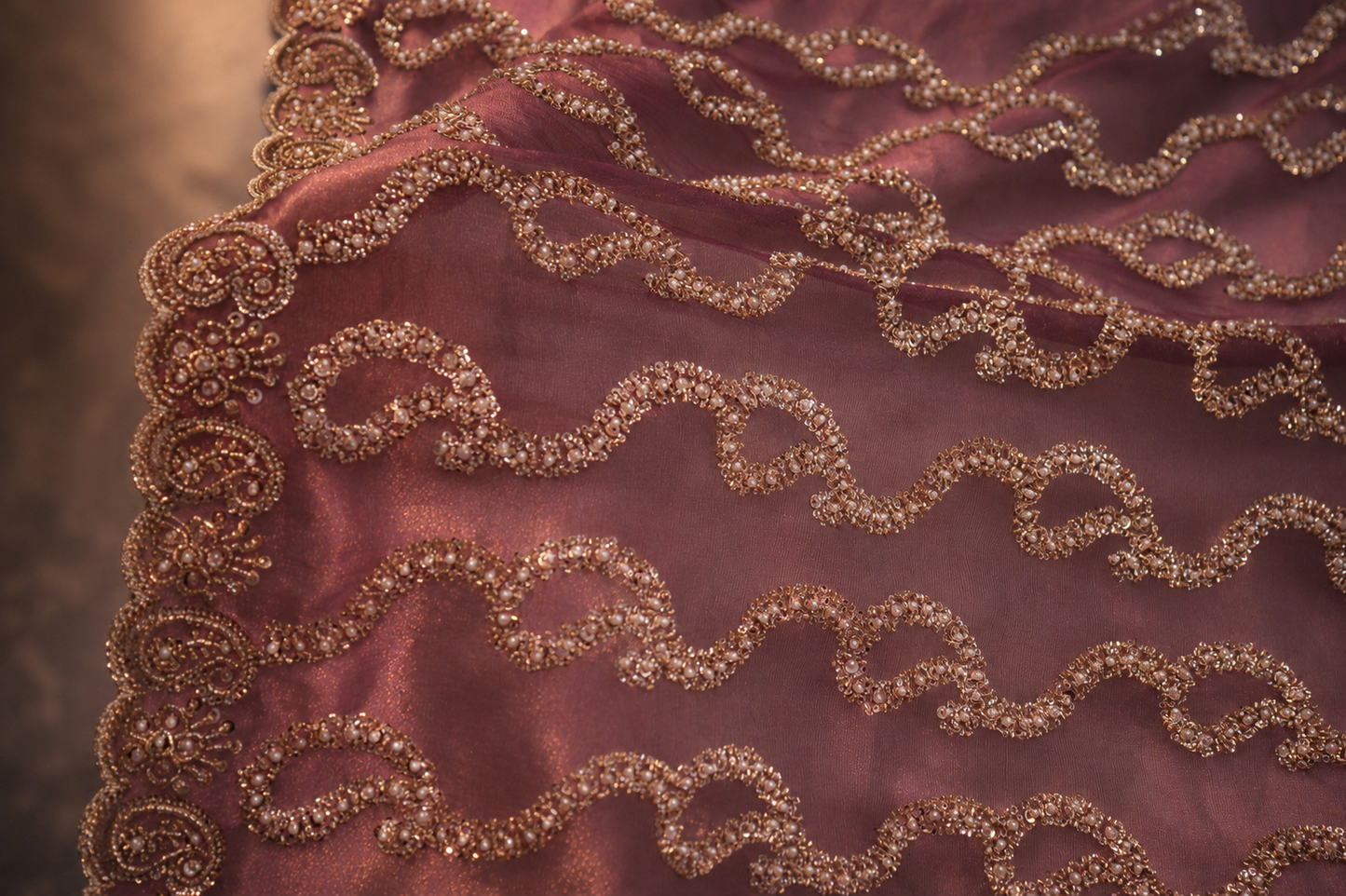 “The Antique Mauve" Premium Designer Saree