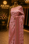 “The Elegant Candy Pink” Premium Kashmiri Pashmina Silk Saree