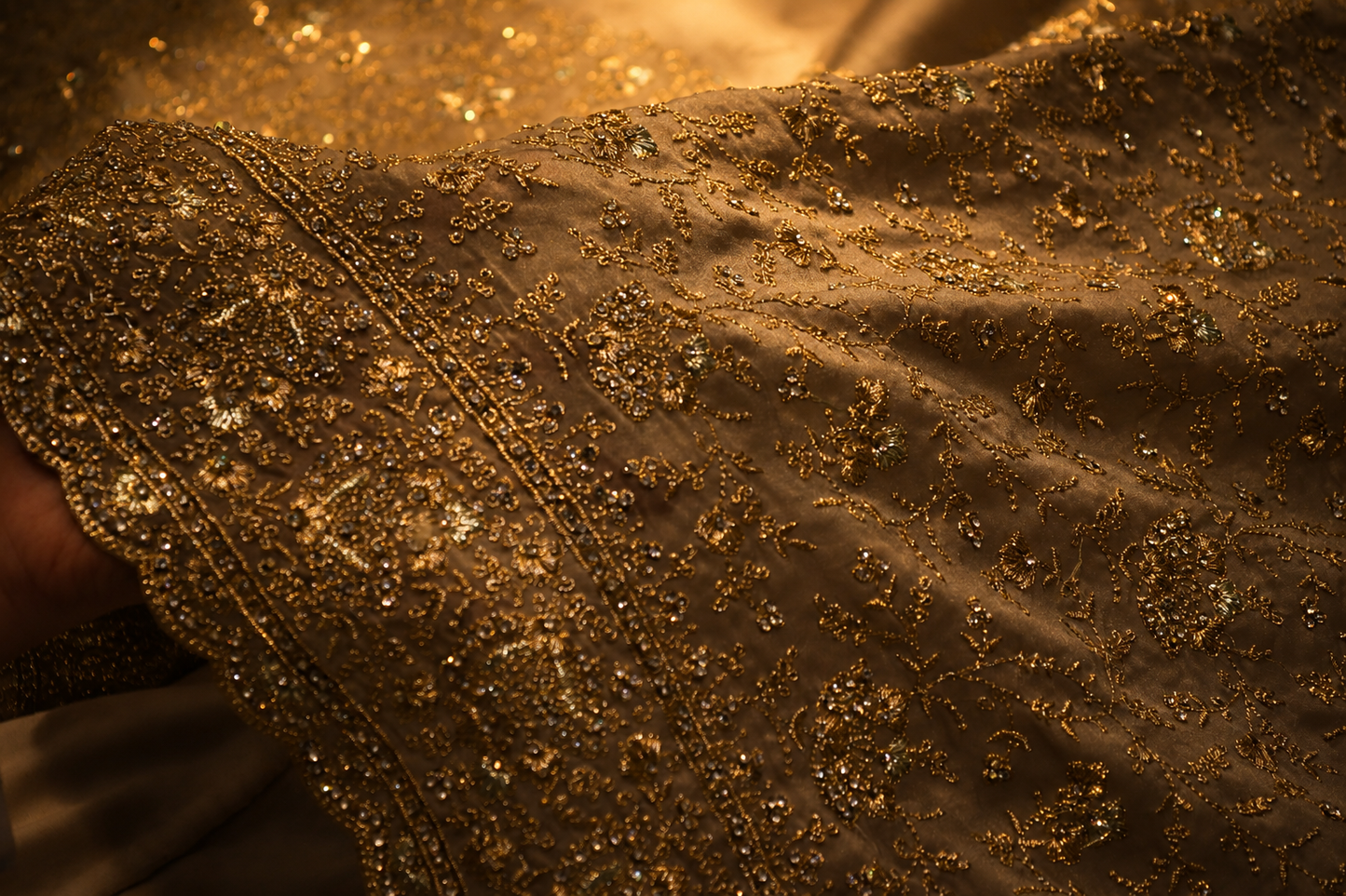 "The Golden Petals" Premium Designer Saree