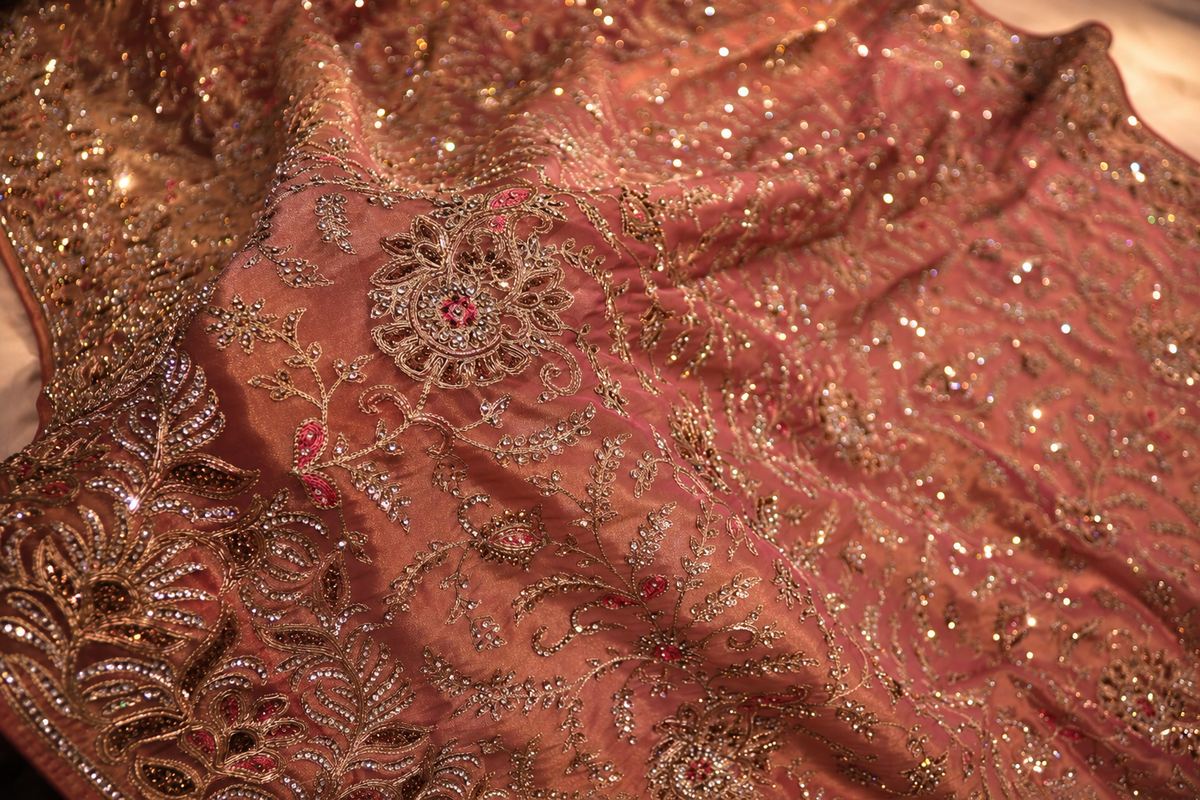 "The Rose Gold" Premium Wedding Wear Saree