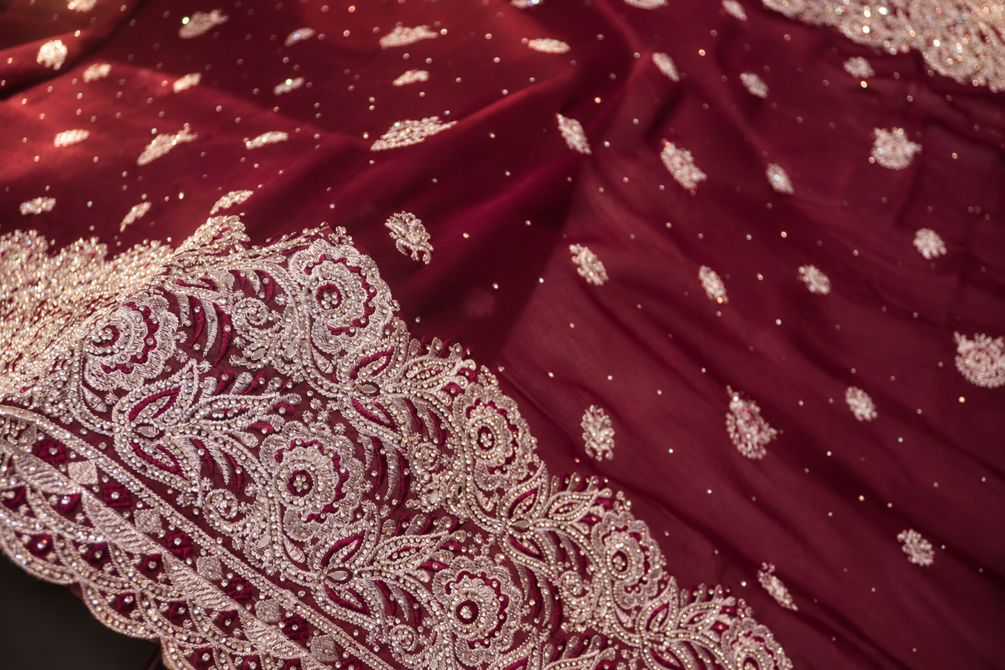 "The Burgundy" Premium Georgette Designer Saree