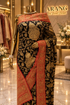 “The Royal Black & Red” Premium Designer Saree
