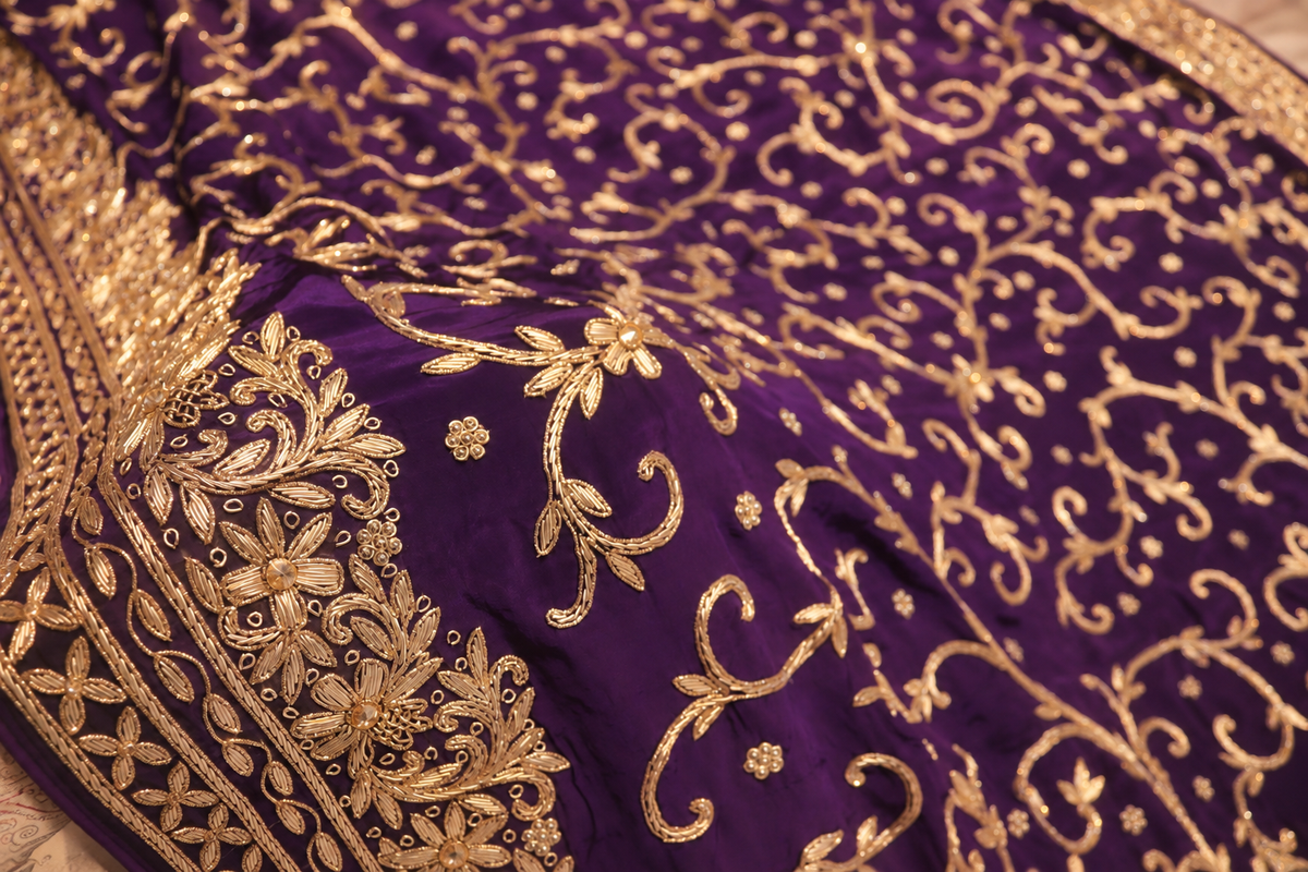 "The Royal Purple" Premium Handcrafted Saree