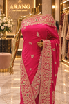 “The Fuchsia Pink" Premium Handcrafted Saree